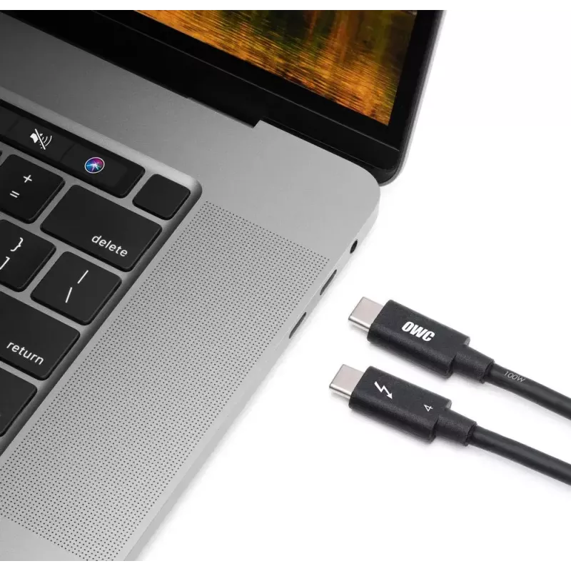 Cabo Thunderbolt OWC OWCCBLTB4C2.0M 2m 40 Gbit/s preto