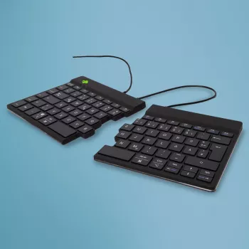 Teclado ergonómico R-Go Tools R-Go Split Break v2 com software break, teclado ergonómico split, QWERTZ (DE), com fios, preto