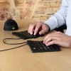 Teclado ergonómico R-Go Tools R-Go Split Break v2 com software break, teclado ergonómico split, QWERTZ (DE), com fios, preto