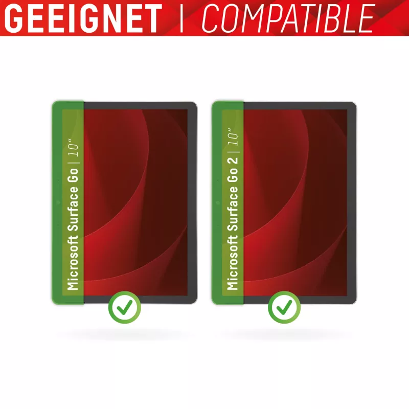 Vidro para tablet Displex (9H) para Surface Go/Go2, moldura de montagem Eco, inquebrável, ultrafino, invisível