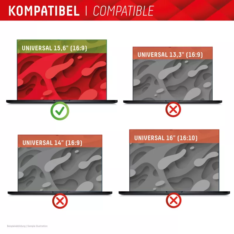 Displex PRIVACY SAFE filtro de privacidade amovível de 2 vias para portátil/notebook (sem margens/frameless) 15,6'' (16:9)