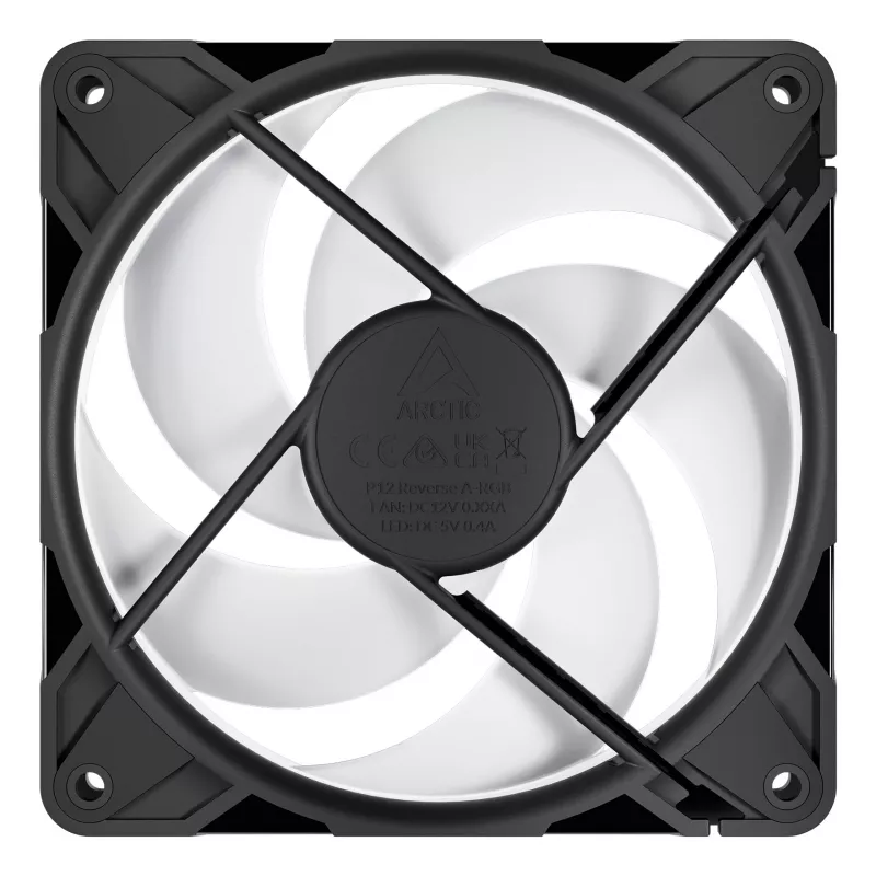 Ventoinha de caixa ARCTIC Freezer P12 Pro Reverse A-RGB - pack de 3 12 cm Preto 3 unid.