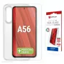 Película protetora de ecrã Displex + capa para Samsung Galaxy A56, moldura de montagem Eco, resistente a riscos