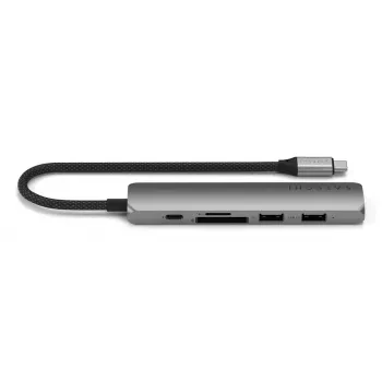 Hub Satechi ST-P6SM USB Type-C 10000 Mbit/s Cinzento