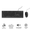 Teclado e rato Trust Primo incluídos Escritório USB Alemão Preto