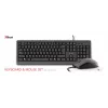 Teclado e rato Trust Primo incluídos Escritório USB Alemão Preto