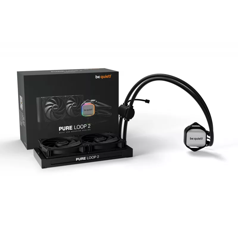 be quiet! Pure Loop 2 | 240mm Refrigeração líquida all-in-one para processador 12 cm preto 1 unid.
