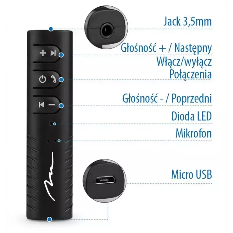 Recetor de música Bluetooth Media-Tech MT3588