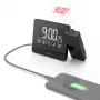 Despertador digital Hama Plus Charge preto