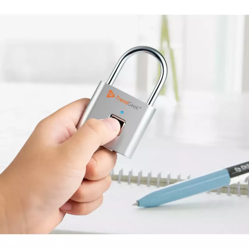 Technaxx TG-131 cadeado inteligente com impressão digital, prateado