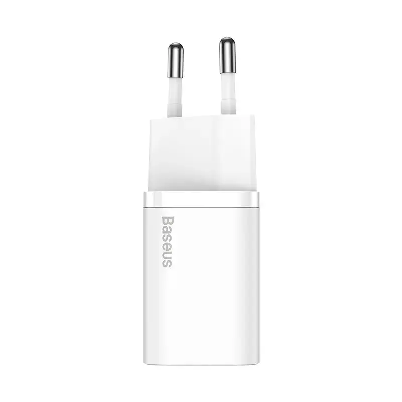 Carregador de interior Baseus Super Si branco carregamento rápido 12V 1xUSB-C