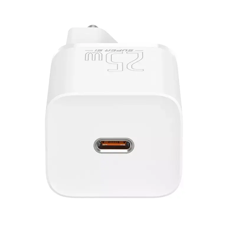 Carregador de interior Baseus Super Si branco carregamento rápido 12V 1xUSB-C
