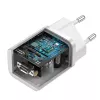 Carregador de interior Baseus Super Si branco carregamento rápido 12V 1xUSB-C