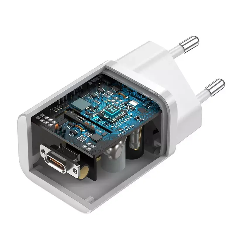 Carregador de interior Baseus Super Si branco carregamento rápido 12V 1xUSB-C