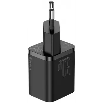 Carregador para dispositivos móveis Baseus CCSUPJ01 universal preto carregamento rápido