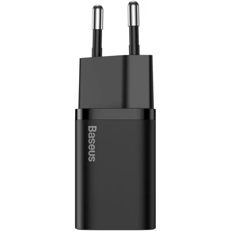 Carregador para dispositivos móveis Baseus CCSUPJ01 universal preto carregamento rápido