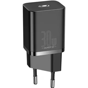 Carregador para dispositivos móveis Baseus CCSUPJ01 universal preto carregamento rápido