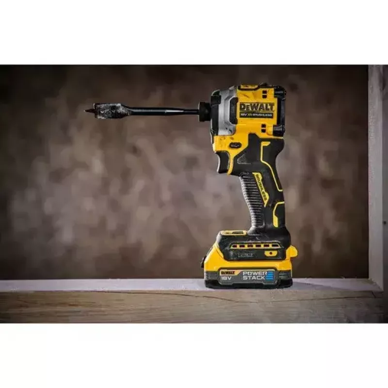 DeWALT DCF850E2T-QW aparafusadora de impacto sem fios 1/4", 18 V, 2 baterias Powerstack de 1,7 Ah, mala TSTAK, preta