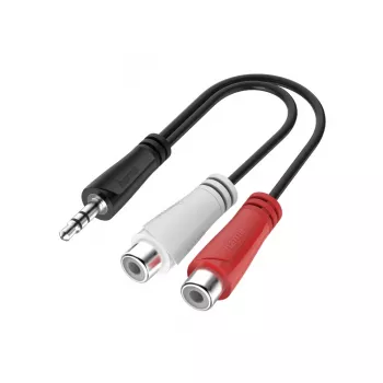 Cabo de áudio Hama 00200350 0,15 m jack 3,5 mm RCA preto