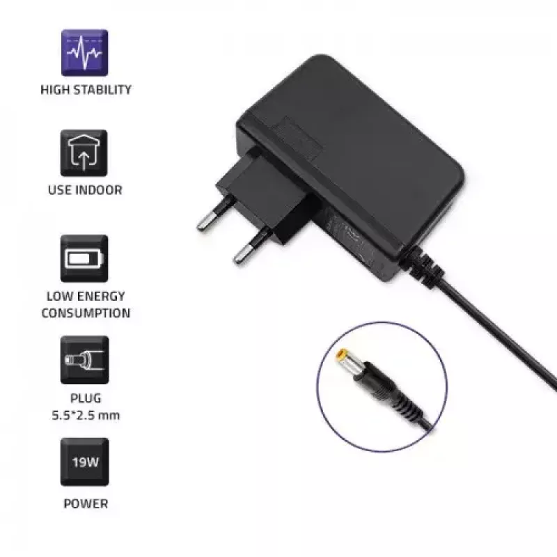 Fonte de alimentação Qoltec 51034 Interior 19W Preto 220-240V