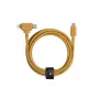 Cabo USB Native Union Belt Cabo Duo 1,5 m USB-C para USB-C/Lightning Amarelo