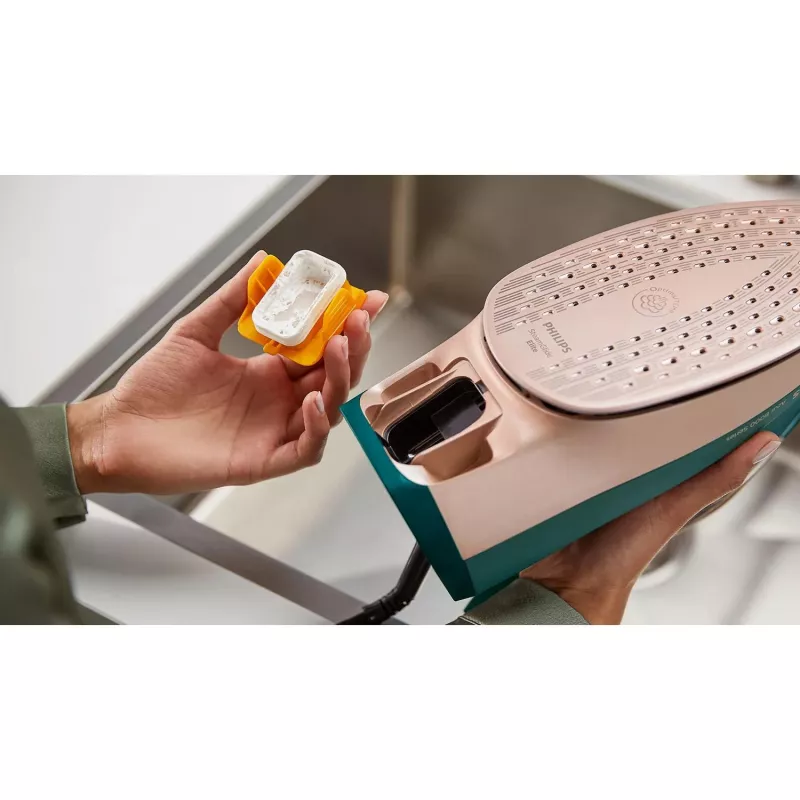 Ferro de engomar a vapor Philips DST8030/70 – 3000 W, base SteamGlide Elite, depósito de água 0,35 l, 1,78 kg, vapor vertical, verde