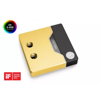 Bloco de água EK Water Blocks Latão Cobre Preto Dourado