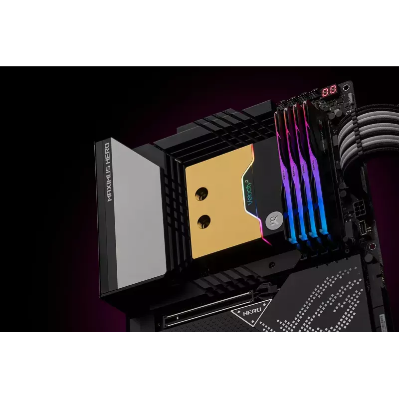 Bloco de água EK Water Blocks Latão Cobre Preto Dourado