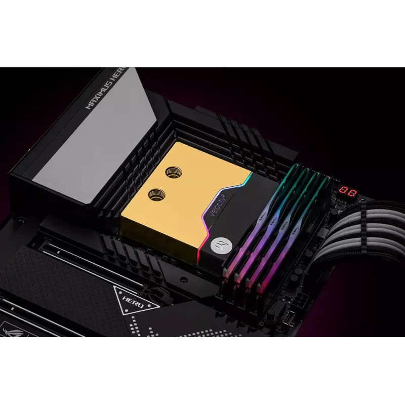 Bloco de água EK Water Blocks Latão Cobre Preto Dourado