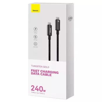 Cabo USB Baseus TngstnGld ŞrjKbl Type-C-C 240W 2m