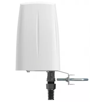 Antena de rede omnidirecional QuWireless QuSpot AX10S, 2,4–2,5 / 4,7–6 GHz, máx 7 dBi, PoE/LAN, polarização vertical