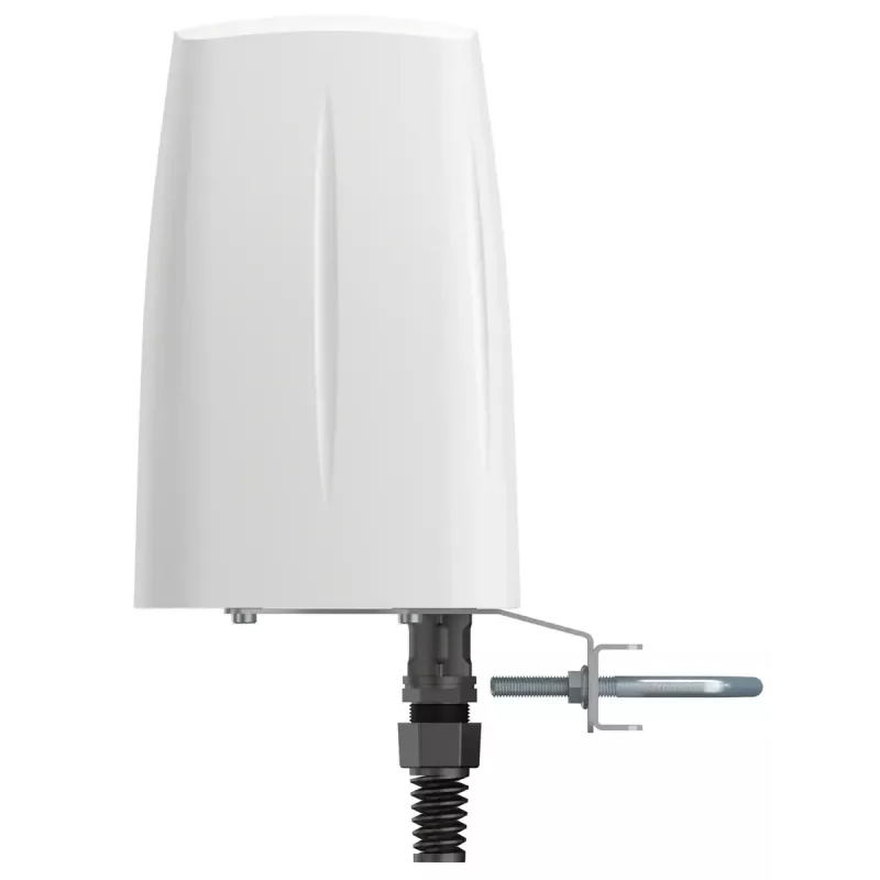 QuWireless QuSpot AX10S antena omnidirecional Wi-Fi + Bluetooth para Teltonika RUTX10, 2,4–6 GHz, 7 dBi, PoE/LAN, polarização vertical, IP67, branca