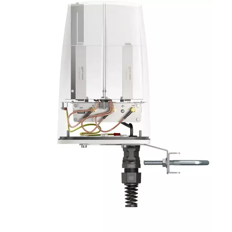 QuWireless QuSpot AX10S antena omnidirecional Wi-Fi + Bluetooth para Teltonika RUTX10, 2,4–6 GHz, 7 dBi, PoE/LAN, polarização vertical, IP67, branca