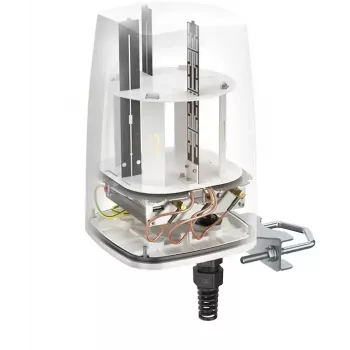Antena de rede omnidirecional QuWireless QuSpot AX10S, 2,4–2,5 / 4,7–6 GHz, máx 7 dBi, PoE/LAN, polarização vertical