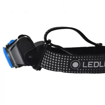 Lanterna de cabeça Ledlenser MH7 Preto Azul — lanterna de cabeça LED recarregável, 400 lúmenes, bateria integrada