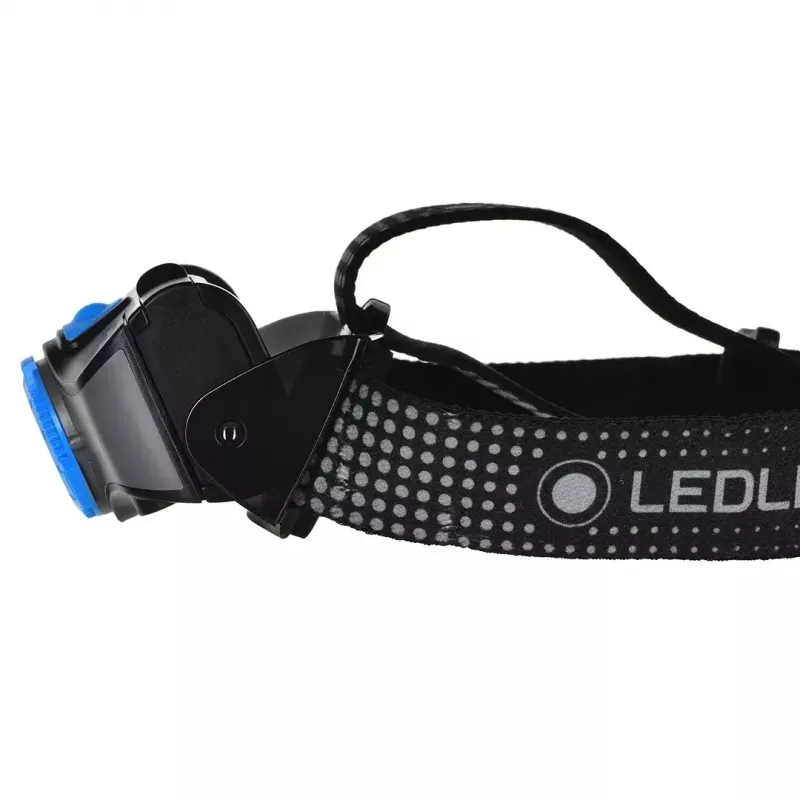 Lanterna de cabeça Ledlenser MH7 Preto Azul — lanterna de cabeça LED recarregável, 400 lúmenes, bateria integrada