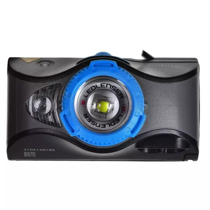 Lanterna de cabeça Ledlenser MH7 Preto Azul — lanterna de cabeça LED recarregável, 400 lúmenes, bateria integrada