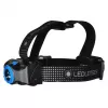 Lanterna de cabeça Ledlenser MH7 Preto Azul — lanterna de cabeça LED recarregável, 400 lúmenes, bateria integrada