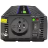 Conversor de tensão QOLTEC Monolith 600 MS Wave 12V para 230V 600W, onda pura/senoidal ou modificada conforme indicado