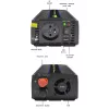 Conversor de tensão QOLTEC Monolith 600 MS Wave 12V para 230V 600W, onda pura/senoidal ou modificada conforme indicado
