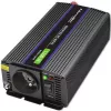 Inversor QOLTEC Monolith 600 W — 12 V para 230 V, USB PD 18 W, Auto/Interior, preto