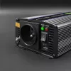 Inversor QOLTEC Monolith 600 W — 12 V para 230 V, USB PD 18 W, Auto/Interior, preto