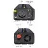 Inversor QOLTEC Monolith 600 W — 12 V para 230 V, USB PD 18 W, Auto/Interior, preto