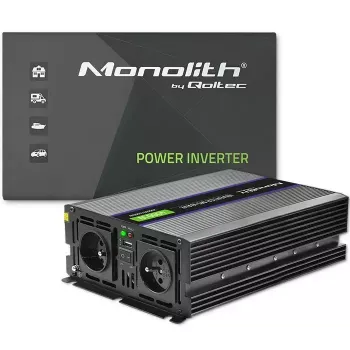 Conversor de tensão QOLTEC Monolith 4000 MS Wave 12V para 230V 2000/4000W com USB