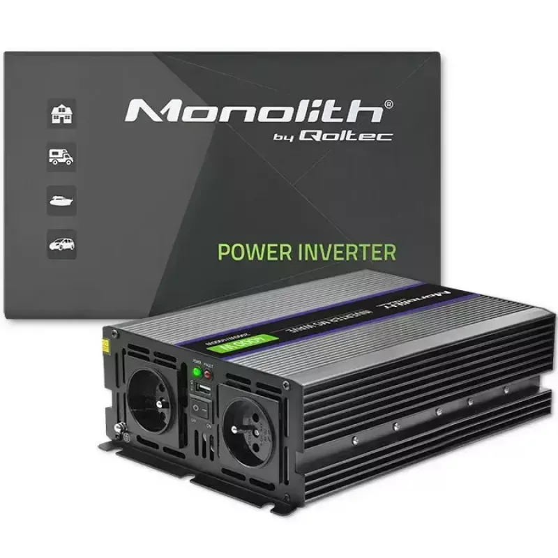 Conversor de tensão QOLTEC Monolith 4000 MS Wave 12V para 230V 2000/4000W com USB