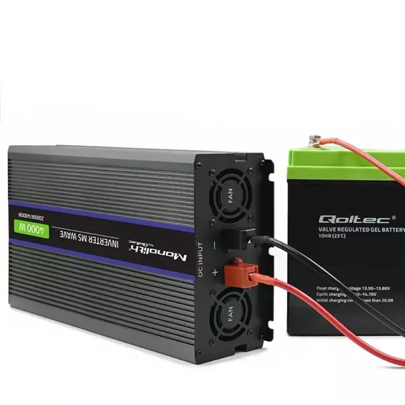 Conversor de tensão QOLTEC Monolith 4000 MS Wave 12V para 230V 2000/4000W com USB