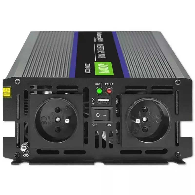 Conversor de tensão QOLTEC Monolith 4000 MS Wave 12V para 230V 2000/4000W com USB