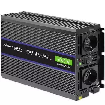 Conversor de tensão QOLTEC Monolith 4000 MS Wave 12V para 230V 2000/4000W com USB