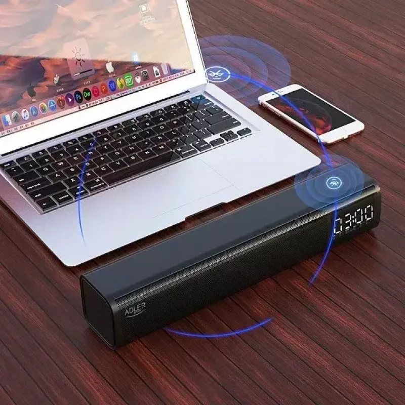 Altifalante Bluetooth portátil Adler AD 1191 5W, sem fios, compacto, preto