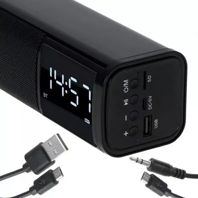 Altifalante Bluetooth portátil Adler AD 1191 5W, sem fios, compacto, preto